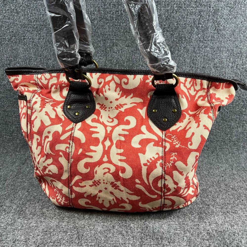 Estee Lauder Floral Canvas Tote Handbag Zip Top New No Tag